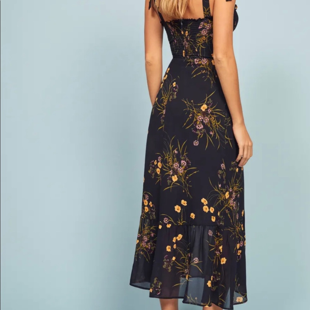 Reformation Black Floral Dress - Picture 3 of 6